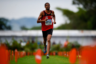 Patrick Dogue of Germany competes in Combined during the Team Relay Mix Modern Pentathlon Tournament - Aquece Rio Test Event for the Rio 2016 Olympics at Deodoro Olympic Park on March 14, 2016 in Rio de Janeiro, Brazil.